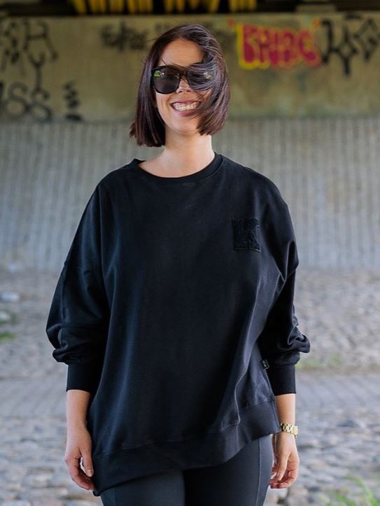 KDW CREW OVERSIZE SWEATSHIRT, BLACK