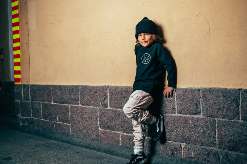 KIDDOW LS SHIRT, BLACK