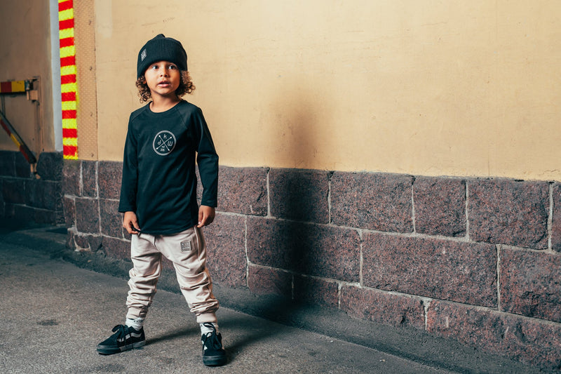 KIDDOW LS SHIRT, BLACK