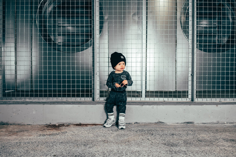 KIDDOW BABY LEGGINS, VINTAGE BLACK